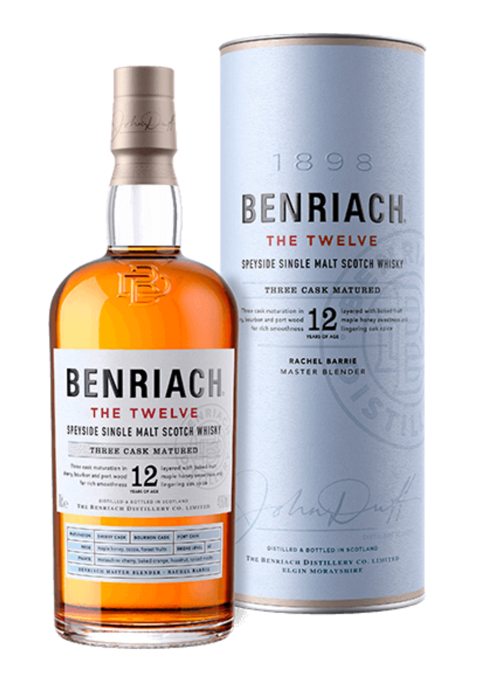 Benriach “The Twelve”  Speyside Single Malt Scotch Whisky, Three cask matured - Billede 1